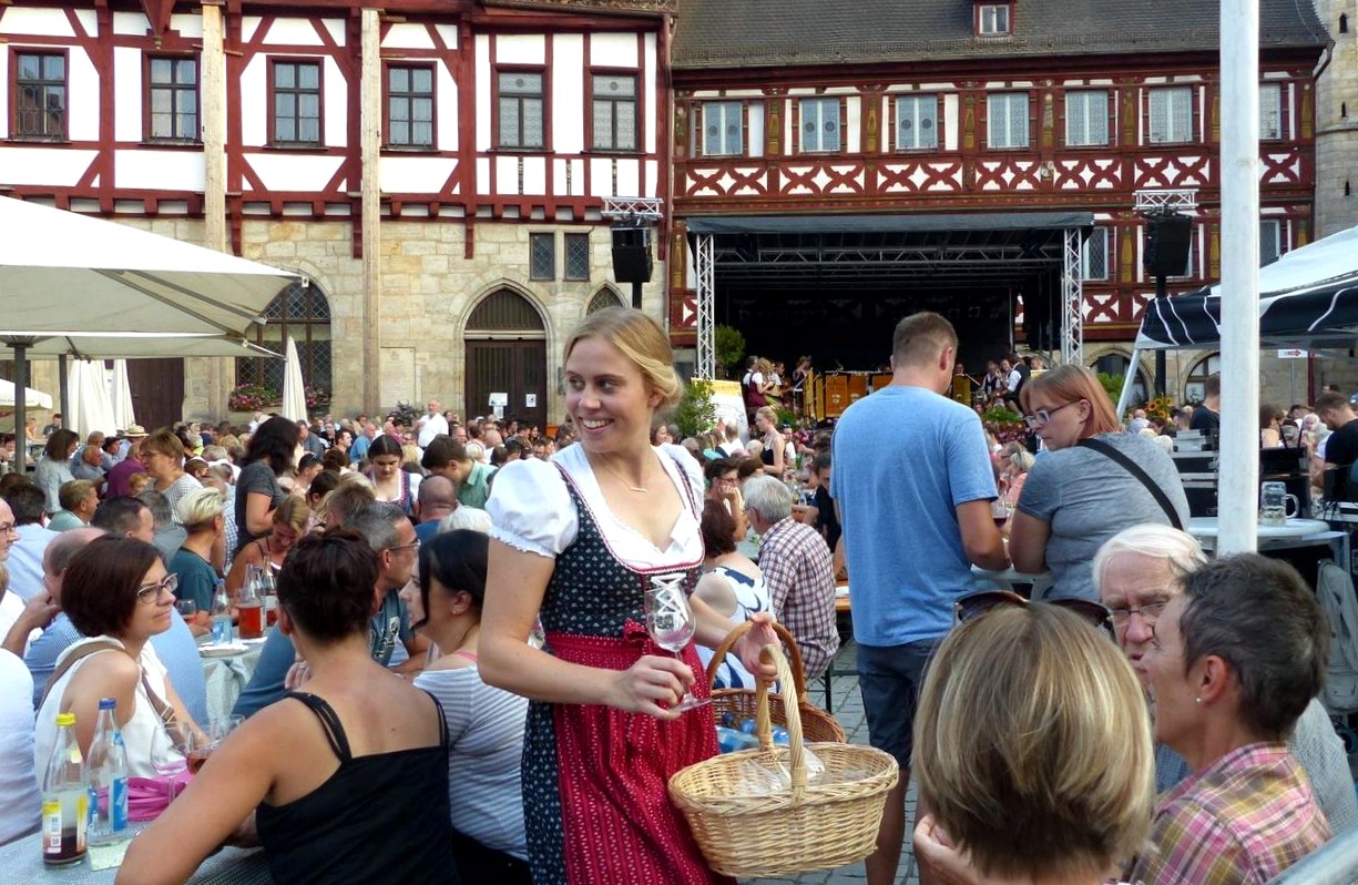 so was the wine festival at the town hall square in forchheim